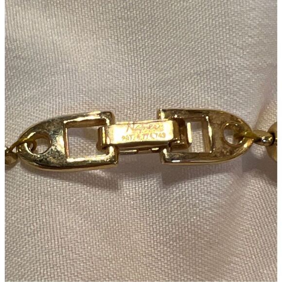 Vintage 1980s Napier Necklace | Gold Tone & Spacer Beads - Picture 6 of 9